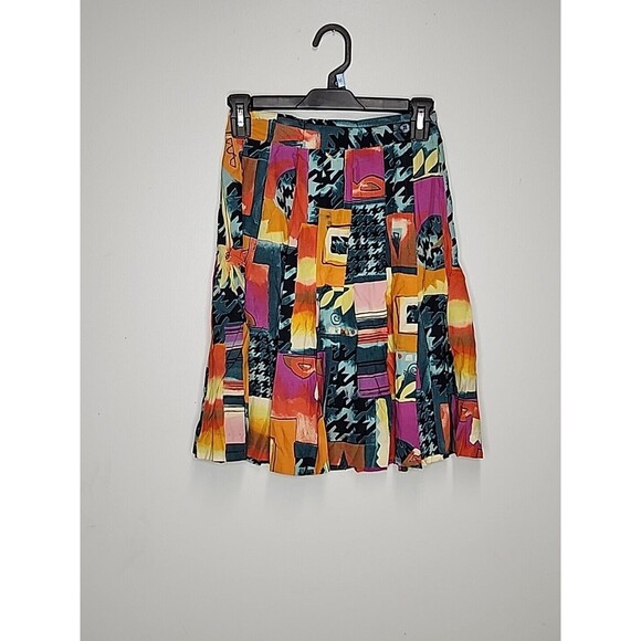 1980's Abstract Vintage The Limited Matching Outfit Skirt Button Down Shirt Bold - Picture 14 of 16